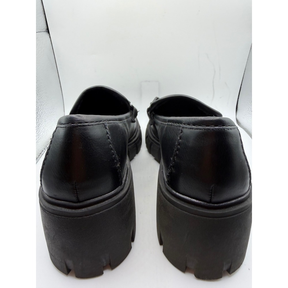 Madden Girl Hoxtonn Black Platform Lug Sole Chain Loafers Womens 8.5M HOXT02J1 - Picture 3 of 8